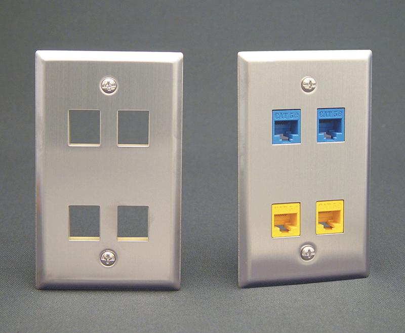ICC - FACEPLATE CLASSIC 4 PORT, 1G FLUSH MOUNT