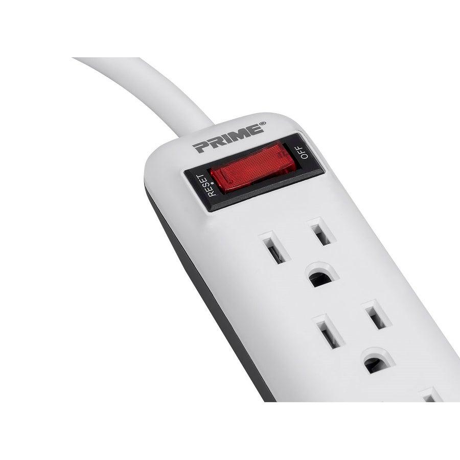Prime Wire & CAble - POWER STRIP 6 OUTLET W/3FT Cord