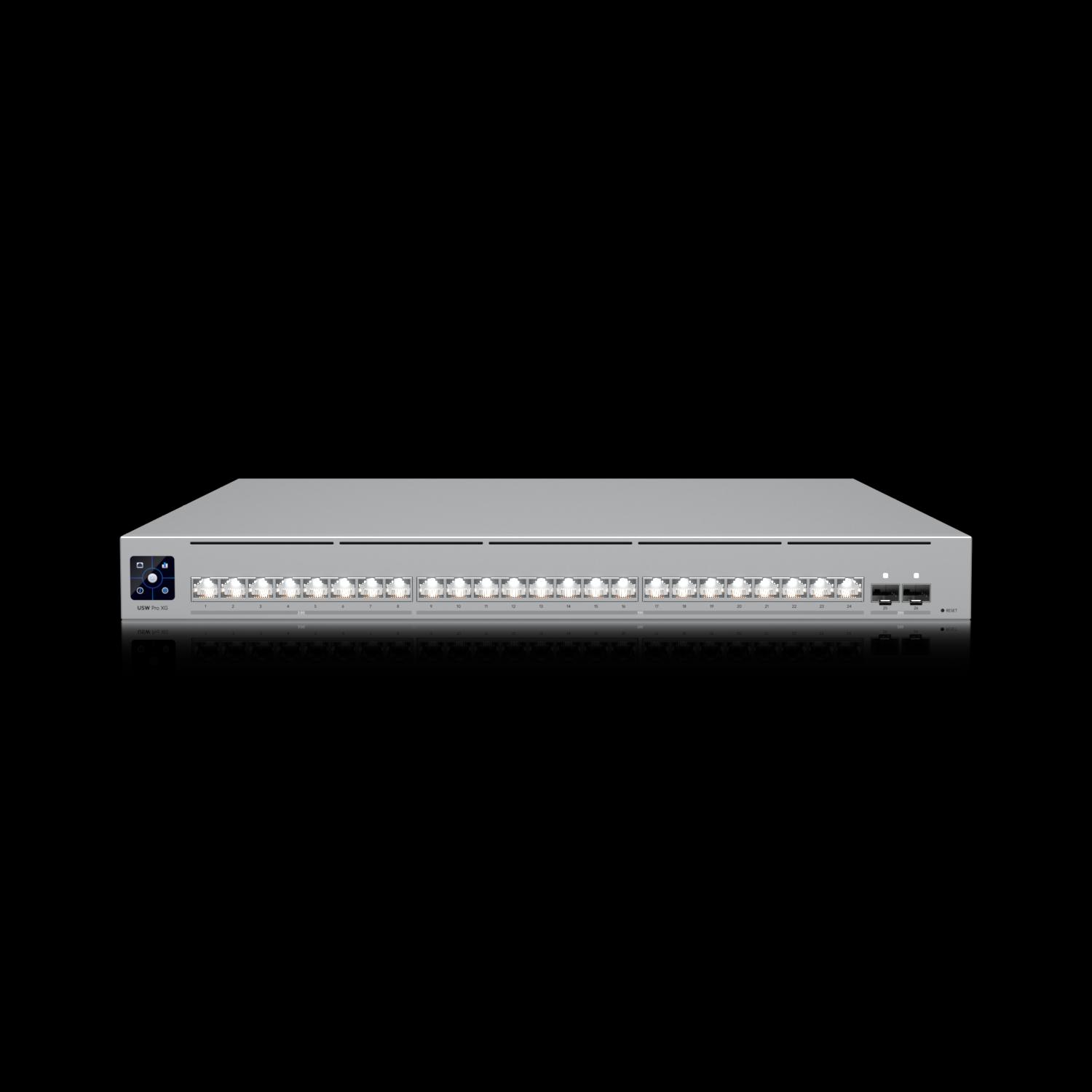Ubiquiti - Professional-grade, 24-port Layer 3 EtherlightingT switch with (16) 10 GbE, (8) 2.5 GbE, and (2) 25G SFP28 ports.