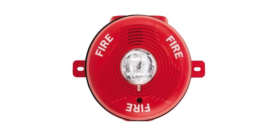 SYSTEMSENSOR - Ceiling Horn Strobe Red K Series Outdoor 2 Wire