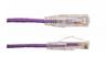 Vertical Cable - Patch Cord CAT 6A Slim Boot 0.5' Purple