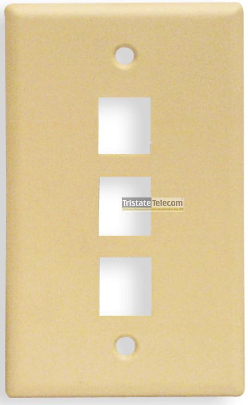 ICC - FACEPLATE, CLASSIC, 3 PORT, 1G ALMOND