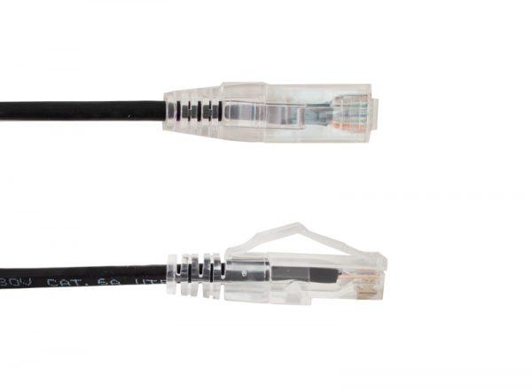 Vertical Cable - Patch Cord CAT 6A Slim Boot 3' Black