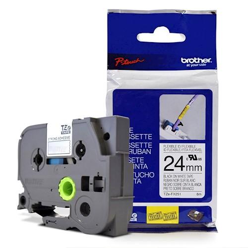 Brother - Brother Black on White Tape 1" For Cable Labeling