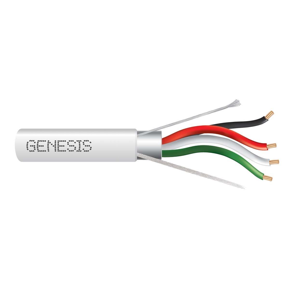 GENESIS CABLE - Cable 18/2 Stranded overall shielded CMP 500' Pull Box White