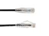 Vertical Cable - Patch Cord CAT 6A Slim Boot 0.5' Black