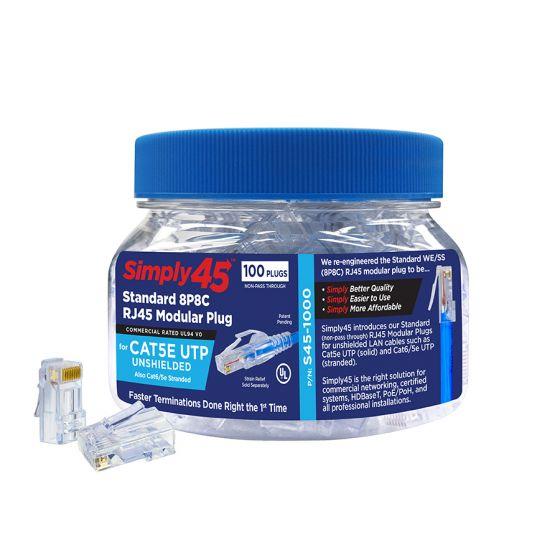 SIMPLY 45 | Simply45 Unshielded Standard WE/SS (8P8C) RJ45 Modular Plugs
