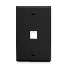 ICC - FACEPLATE, CLASSIC, 1 PORT, 1G BLACK