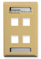 ICC | FACEPLATE, CLASSIC, 4 PORT, 1G W/STATION_R1