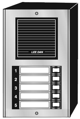 LEEDAN - Door Panel 5 Button Auminum Surface Moun