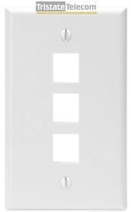 Leviton - Faceplate 3 Port White Single Gang