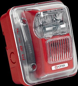 POTTER - Horn/Strobe Wall Mount RED outdoor