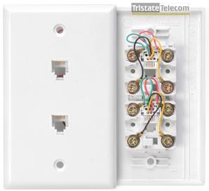 Jack With 2 6 Position 4 Conductor White