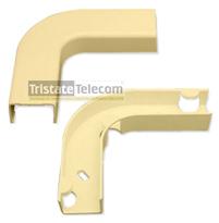 ICC - FLAT ELBOW, RACEWAY, 3/4" IVORY (10 PCS)