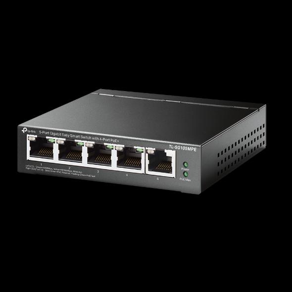 TP-LINK - Switch 5 Port Gigabit Easy smart switch 4 PoE Ports 120W