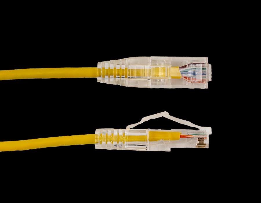 Vertical Cable - Patch Cord CAT 6A Slim Boot 5' Yellow
