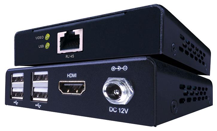 Vanco - HDMI Extender Over Cat 5/6 165FT PoE,KVM