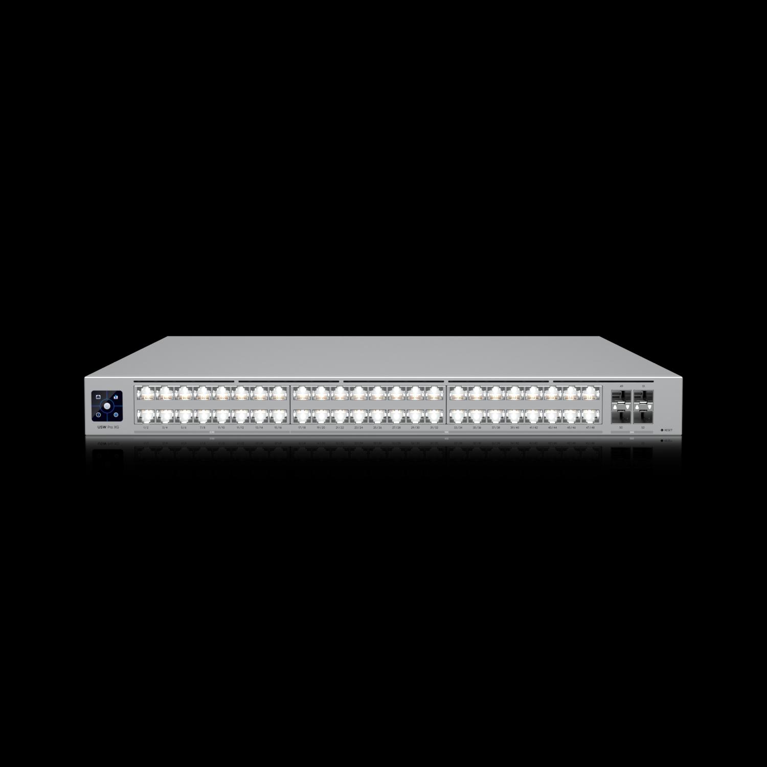 Ubiquiti - Professional-grade, 48-port Layer 3 EtherlightingT switch with (32) 10 GbE, (16) 2.5 GbE, and (4) 25G SFP28 ports.