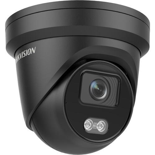 HIKVISION | Camera Turret IP ColorVu 4MP 2.8MM IR Strobe Light, Audible Warning,2 way Audio BLACK