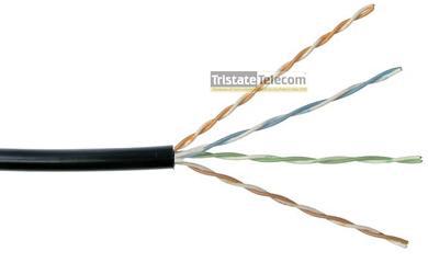 SCP | Cable Cat 5e 4 PR 1000' PVC Black PB