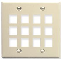 ICC - FACEPLATE 12 PORT 2G ALMOND