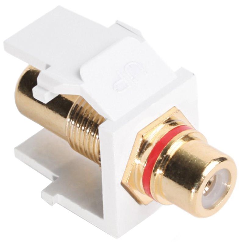 Leviton - JACK RCA SPKR WHT W/RED