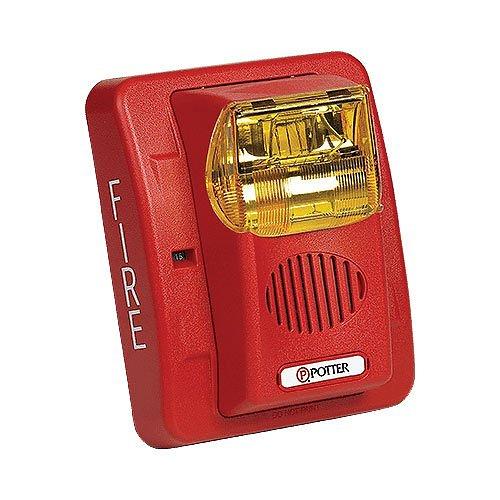 POTTER | WALL MOUNT SELECTABLE - STROBE OFF-WHITE BODY WITH BLUE LENS