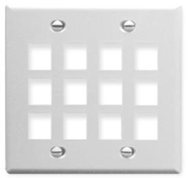 ICC - FACEPLATE 12 PORT 2G WHITE