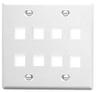 ICC - FACEPLATE 8 PORT 2G WHITE