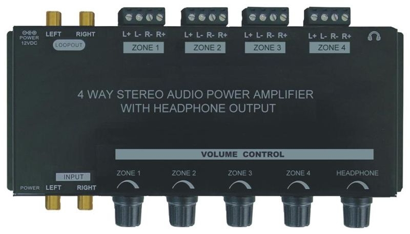 LIONBEAM - Stereo Amplifier 1-Source 4-Zone