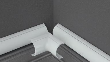 D-Line - Inside Corner For 1.18"X0.59" White 2PK