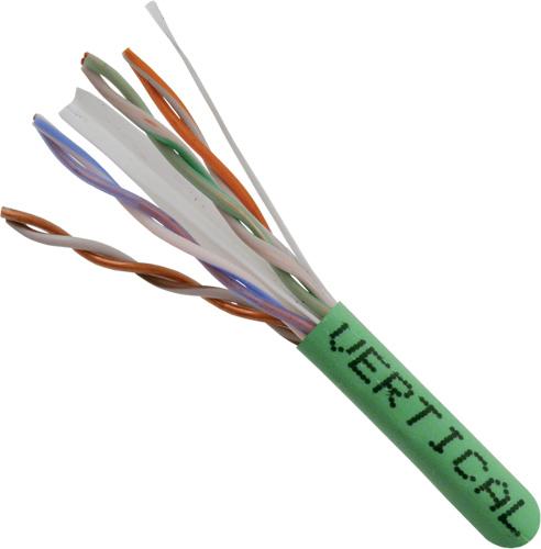 Vertical Cable - Cable Cat 6 4 Pair 1000' Green Pull Box