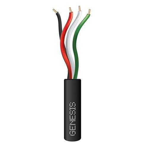 GENESIS CABLE - Cable 22/4 SOL 500' Black CP