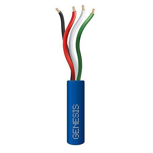 GENESIS CABLE - Cable 22/4 SOL 500' Blue CMR Coil Pack