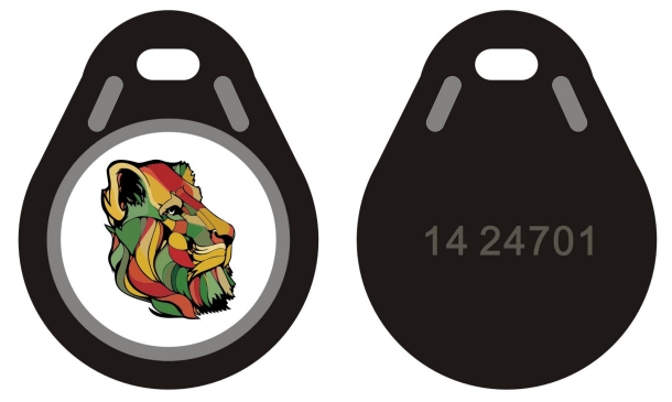 LIONBEAM - Prox Fob HID Compatible 125khz 25 Pack W/#Print on Fob