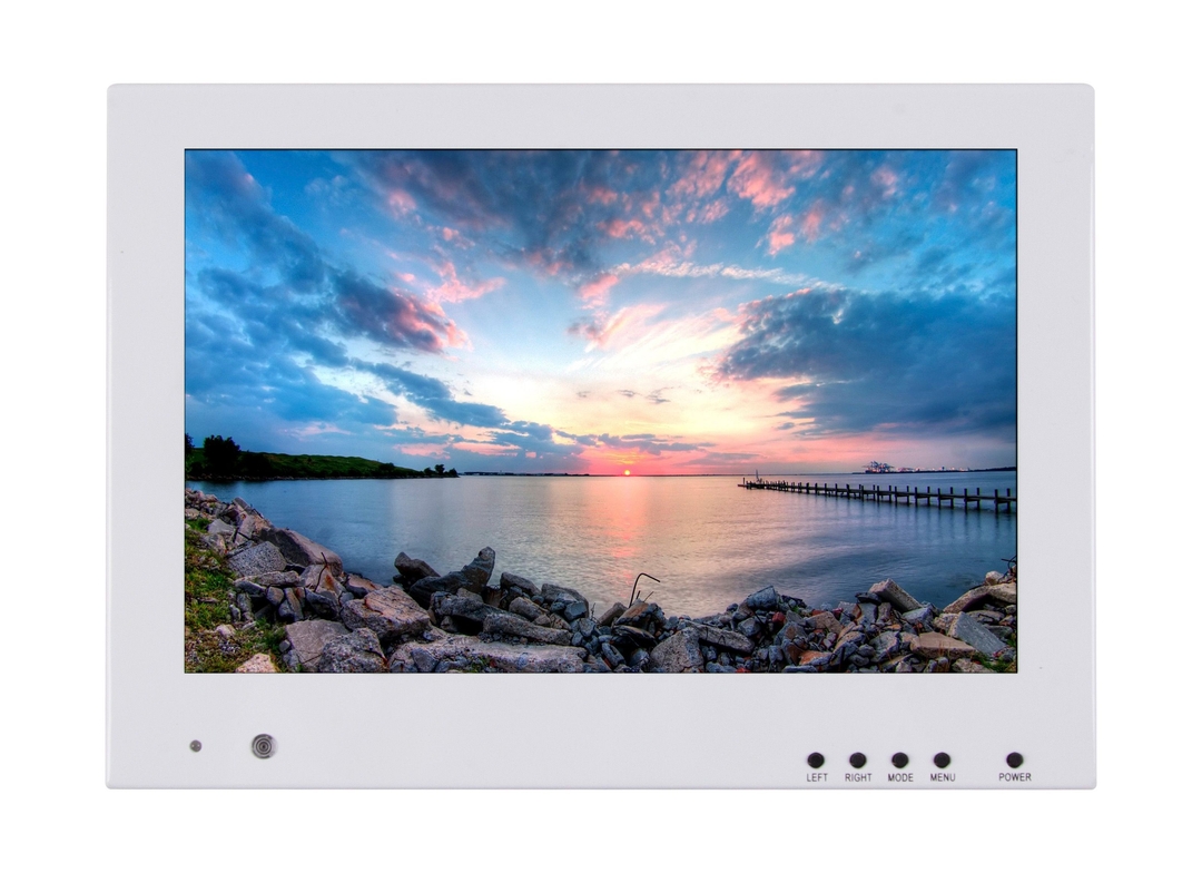 LIONBEAM - Monitor 10" LED Economy White HDMI,VGA,BNC With Remote Control