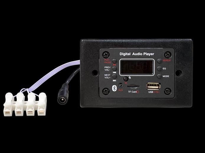 LIONBEAM Bluetooth In-Wall Audio Player With LCD Black 50W