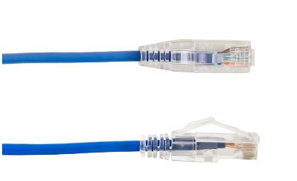 Vertical Cable - Patch Cord CAT 6A Slim Boot 7' Blue