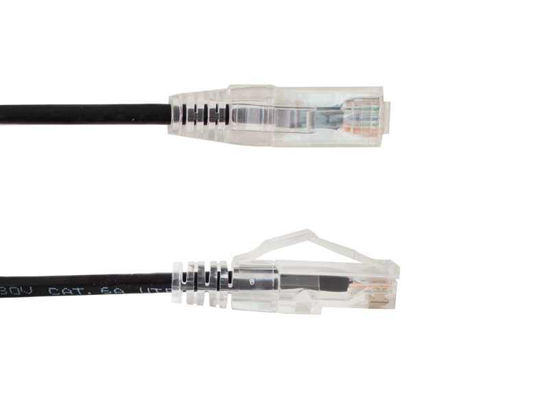 Vertical Cable - Patch Cord CAT 6A Slim Boot 7' Black