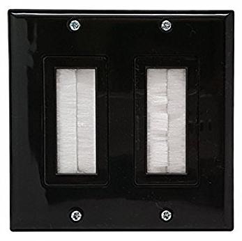 LIONBEAM - Wall Plate Decora With Brush 2 Gang BK