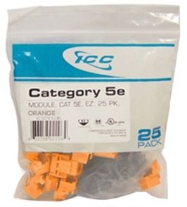 ICC - INSERT CAT 5e ORANGE 25 Pack