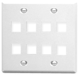 ICC - FACEPLATE 8 PORT 2G WHITE