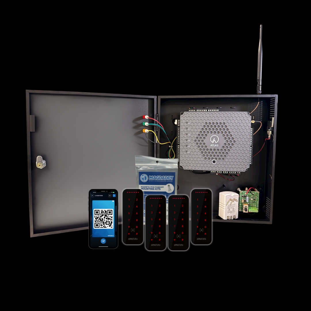 ZKTeco - ATL4D-ELITE KIT 4-Door Panel Kit with (4) VG10CKQLHF Readers and (25) Cards