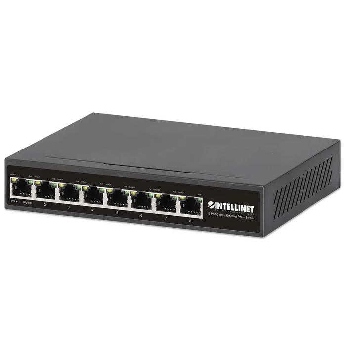 INTELLINET - 8-Port Gigabit Ethernet PoE+ Switch 60W