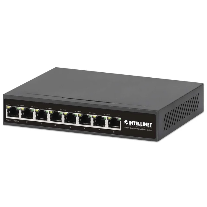 INTELLINET - 8-Port Gigabit Ethernet PoE+ Switch 60W