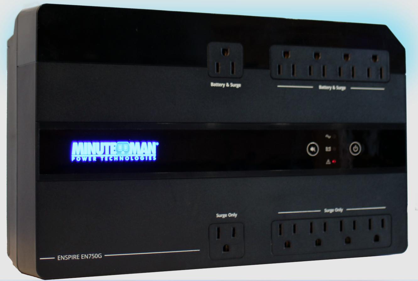 Minutemen - UPS 750VA 450W 5 surge and battery-protected outlets & 5 surge-only outlets